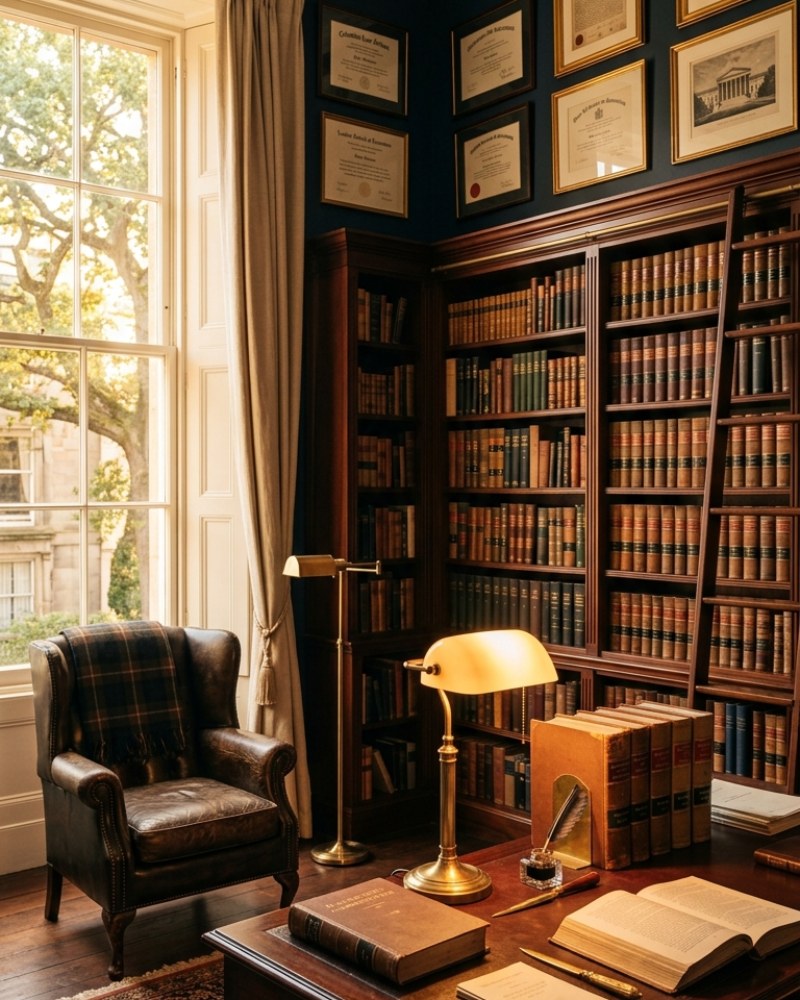 Biblioteca y oficina principal de Grupo Firma Legal